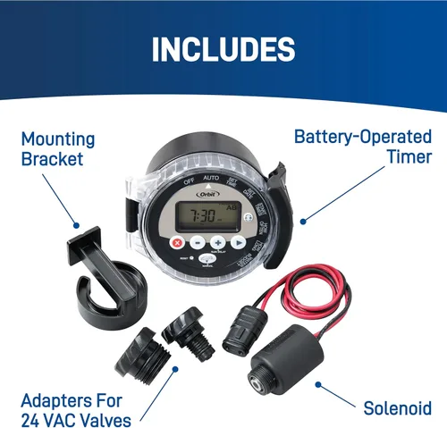 Miniatura 6 de Orbit 57865 Controlador de aspersor de agua para exterior con batería