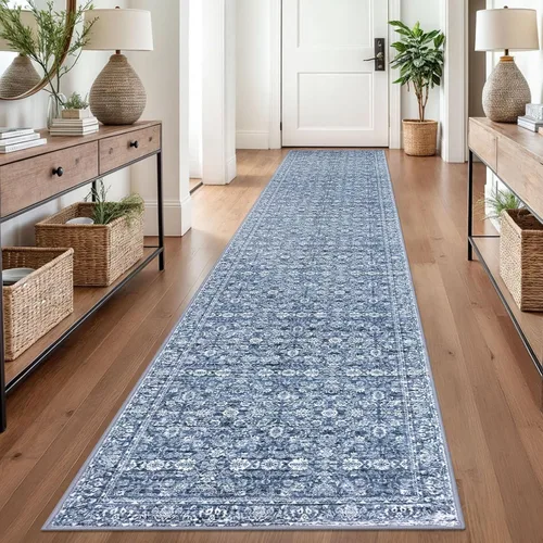 Miniatura 101 de SIILOOM Alfombra antideslizante de pasillo moderna de 2 x 5, súper suave, para pasillos, decoración para cocina, alfombras para pasillos sin 2-Verde