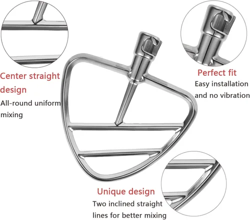 Miniatura 3 de RAFBAR Cuchilla batidora para mezclador Kitchenaid con cabezal inclinable de 4.5 a 5.0 cuartos de galón, acero inoxidable apto para lavavajillas