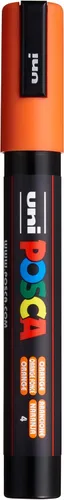 Posca - Rotulador de 16.4 ft en naranja, bolígrafos Posca para suministros de arte, suministros escolares, arte rupestre, pintura de tela,