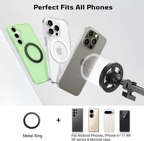 Miniatura 9 de Kefotic Soporte magnético de piso para cama acostado, soporte ajustable para teléfono de cabecera para iPhone Magsafe, soporte de teléfono celular