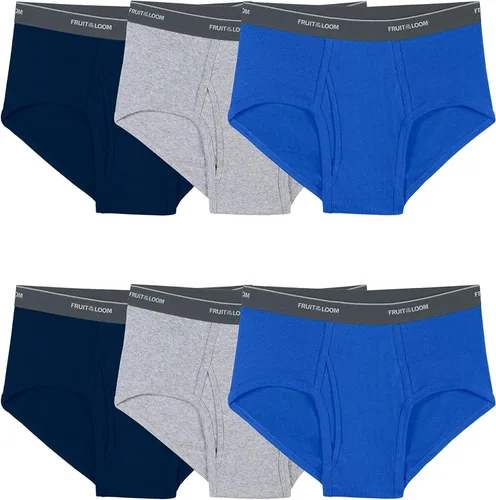 Fruit of the Loom Calzoncillos de algodón para hombre, sin etiqueta y absorben la humedad, varios paquetes de colores surtidos