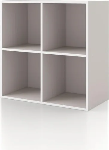 Miniatura 54 de Homes: Inside + Out Apexa - Estantería organizadora de almacenamiento de 2 cubos, estantería apilable de madera para cubos para organización