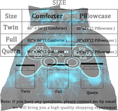 Miniatura 6 de Ropa de cama gamer, juegos de ropa de cama gaming para niños, juegos de ropa de cama tamaño twin para niños, juegos de ropa de cama para niños