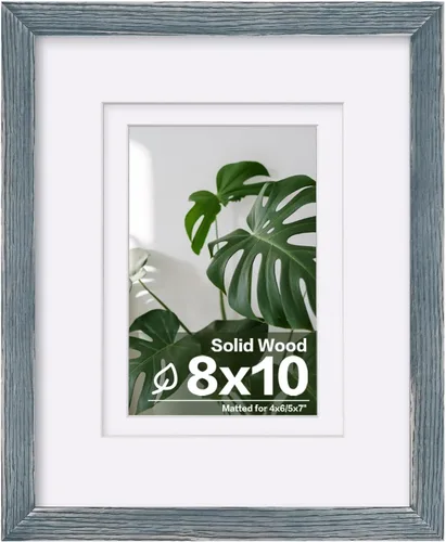 Miniatura 56 de Egofine - Portarretratos de 4 x 6 pulgadas, de madera maciza con plexiglás, para fotos de 3.5 x 5 con paspartú o de 4 x 6 sin paspartú, para colocar