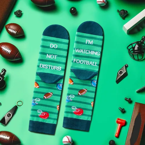 Miniatura 4 de Zmart Calcetines divertidos para hombre, calcetines de fútbol, béisbol, golf, carreras, automóvil, novedad, loco, deporte, regalos para hombres