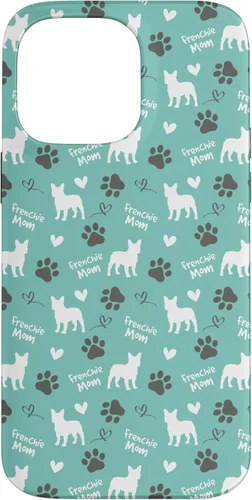 Miniatura 21 de Funda para iPhone 13 Pro Max Frenchie Mom Bulldog Francés Mamá Azul Mujeres