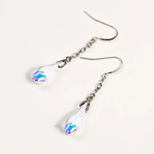 Miniatura 4 de 50 cuentas de cubo de cristal cuadradas de vidrio de 0.394 pulgadas (0.394 in), cuentas espaciadoras de cristal transparentes sueltas para collares