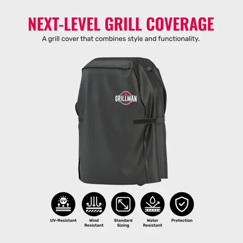 Miniatura 6 de Grillman - Funda para parrilla exterior, funda para parrilla de barbacoa a prueba de rasgaduras, impermeable, grande y resistente, de 30 x 26 x 43