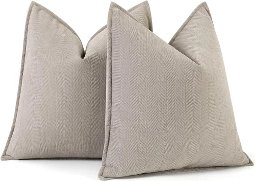 Miniatura 17 de ZWJD Fundas de Almohada para Lanzar de Color Rust 18x18 Juego de 2 Fundas de Almohada de Chenilla con Diseño Elegante Fundas de Almohada Decorativas