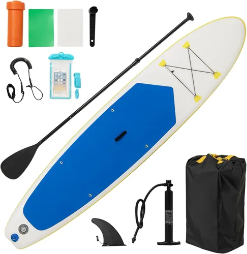 Miniatura 14 de GYMAX Tabla de remo, tabla de remo inflable con accesorios de SUP, aleta extraíble, paleta, bomba, correa y bolsa de transporte, tablas de remo