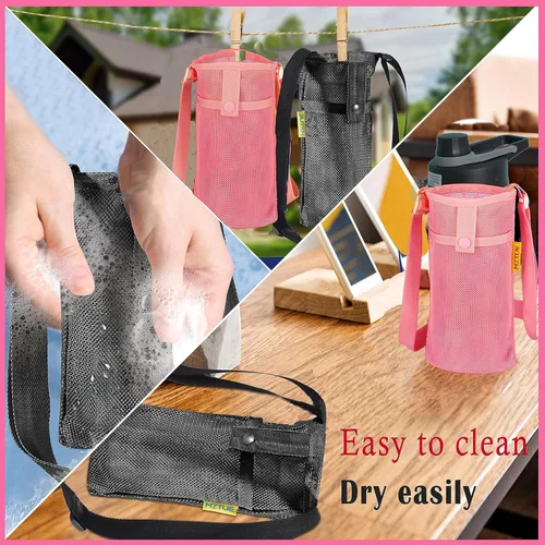 Miniatura 5 de Water Bottle Holder with Strap, Premium Water Bottle Carrier with Strap Easy Clean, Light Water Bottle Carrier Bag, Water Bottle Holder with Pocket