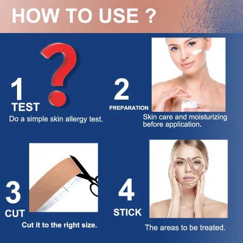 Miniatura 9 de Akissos Cinta de elevación miofascial facial Cinta de elevación facial Cintas tonificantes faciales Parches antiarrugas Adhesivos anticongelación