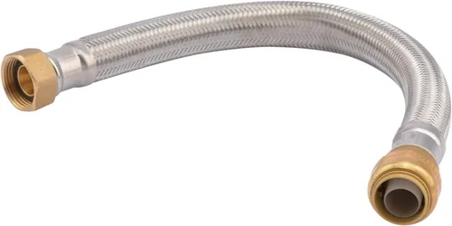 Miniatura 11 de SharkBite - Conector flexible para calentador de agua de 3/4 pulgadas x 3/4 pulgadas FIP x 12 pulgadas de acero inoxidable trenzado, conexión