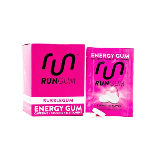 Miniatura 14 de Run Gum Goma de mascar Energy & Focus con sabor a fruta, 50 mg de cafeína por pieza, sin azúcar con taurina y vitaminas B, goma de mascar de acción