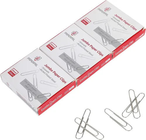 Miniatura 14 de PAPERPAL Clips de papel para oficina, escuela y uso personal, clip de papel liso #1 (1-2/7"), 2000 clips de papel medianos