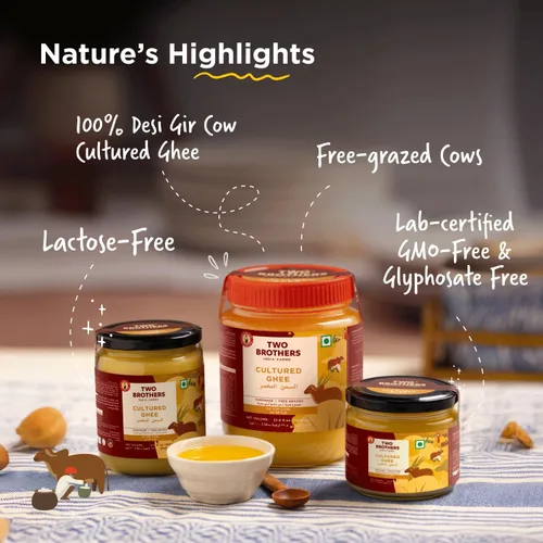 Miniatura 7 de Mantequilla Ghee A2 Orgánica Alimentada con Hierba de Vaca Gir Amigable para el Intestino Alternativa de Mantequilla Saludable Sin OGM, Libre