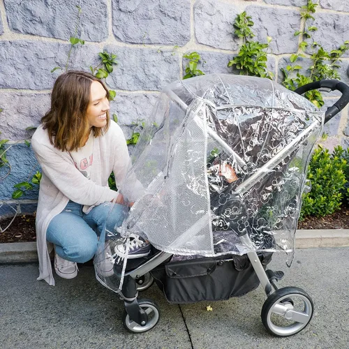 Miniatura 5 de Disney Baby by J.L. Childress - Funda de lluvia para cochecito, poncho para cochecito, accesorios para cochecito de bebé, ajuste universal