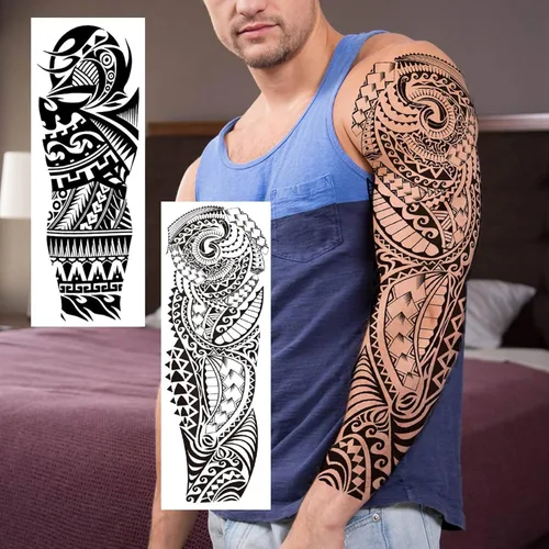 Miniatura 5 de EGMBGM 52 hojas de tatuajes temporales pequeños para niños, niños y niñas, tatuajes tribales de animales, mariposas, anclas, brújulas, pegatinas