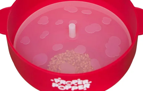Miniatura 7 de La original Proper Popper - Palomera de microondas, fabricada en silicona, con cuenco plegable sin BPA y apta para lavavajillas - (Rojo)