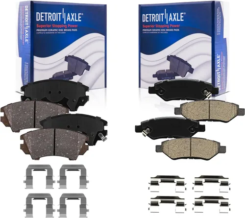 Miniatura 149 de Detroit Axle - Pastillas de freno de cerámica delanteras Reemplazo de pinza de freno derecha para Dodge Ram 1500 Dakota, Ram 1500 Classic - Juego