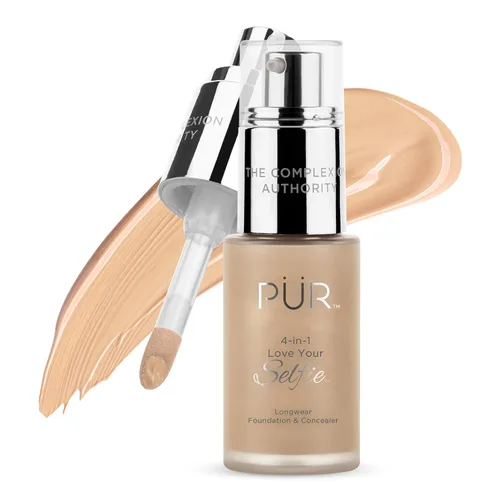 Miniatura 27 de PÜR MINERALS 4-in-1 Love Your Selfie Foundation & Concealer - Longwear Medium-to-Full Coverage Liquid Makeup Foundation with Hydrating Blend for
