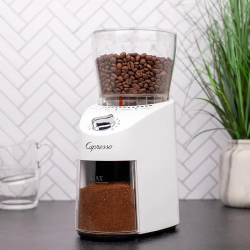 Miniatura 3 de Capresso Infinity Plus Molinillo de Rebabas Cónicas, Blanco
