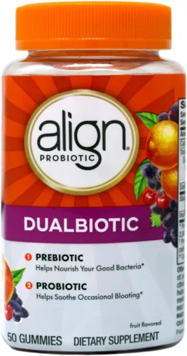 Align Gomitas probióticas y probióticas para salud digestiva con sabor a frutas, 50 unidades