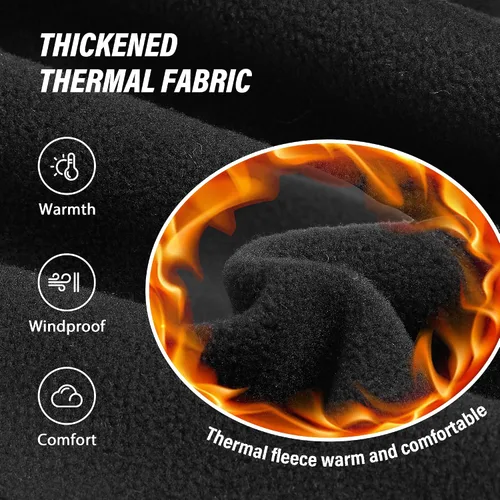Miniatura 5 de Pasamontañas - Máscara facial de invierno gruesa y cálida al viento para hombres y mujeres, equipo de clima frío para esquí, equitación