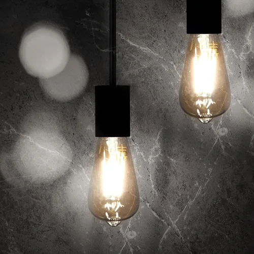 Miniatura 3 de LUXON Bombillas LED Edison, 4 vatios (equivalente a 40 W), regulables, luz diurna de 4000 K (vidrio ámbar) con CRI 90+, bombillas Edison