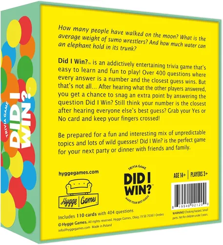 Miniatura 3 de Hygge Games Did I Win? Juego de preguntas Juegos de mesa Juegos de trivia Juegos de mesa para adultos y adolescentes Juegos familiares Hygge