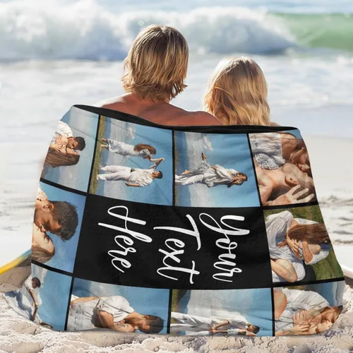 Miniatura 5 de Manta personalizada con foto, manta personalizada con imagen, regalos personalizados para pareja, mamá, papá, novia, novio, amigo, cumpleaños, 10