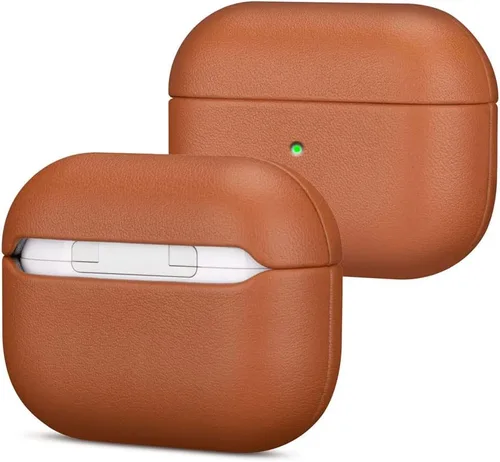Miniatura 9 de Lopie Serie Hecha a Mano Funda de Cuero para AirPods Pro con Llavero, Completamente Envuelta con Cuero de Grano Completo Funda Protectora