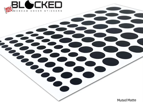 Miniatura 2 de Cubiertas de vinilo para cámara/webcam apilables 95 adhesivos para webcam reutilizables de baja adherencia 5 tamaños Pack de 95 piezas en 95