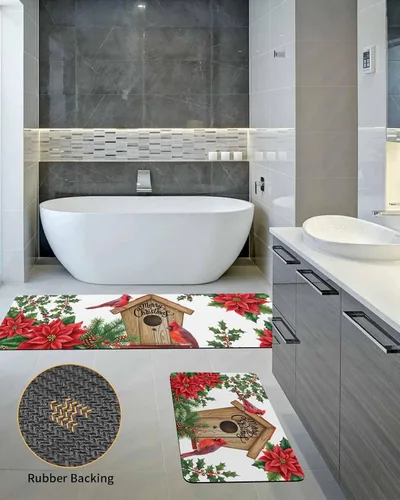 Miniatura 5 de Snowy Farmhouse - Tapete de baño para bañera, antideslizante, de secado rápido y absorbente, de tierra de diatomeas, para fregadero de cocina