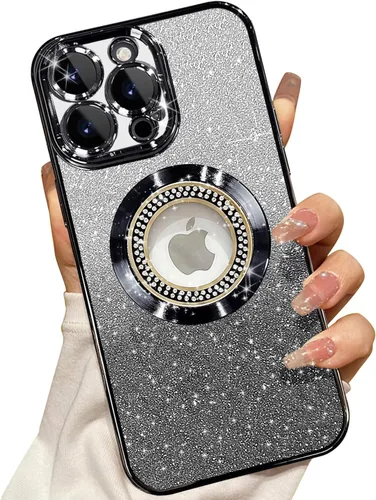 Miniatura 47 de Misscase Funda magnética con purpurina para iPhone 11 compatible con MagSafe, protección completa, delgada, a prueba de golpes, antiarañazos