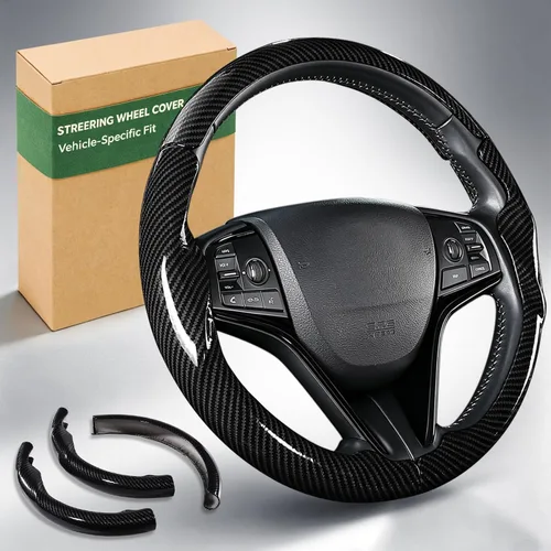 Miniatura 12 de Aimato Funda de volante personalizada para Honda Civic 2012-2015, delgada, antideslizante, resistente a los arañazos, accesorio exclusivo para Honda