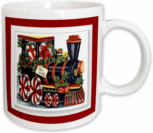 Miniatura 8 de 3dRose SmudgeArt All Things Christmas - Tren de Navidad - Tazas (mug_26680_6)