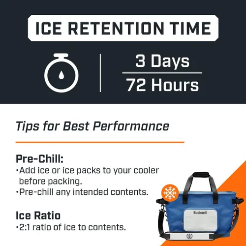 Miniatura 3 de Bushnell Soft Coolers Insulated Portable Ice Chest The Best Bag Cooler for Beach, Drinks, Beverages, Travel, Camping, Picnic, Leak-Proof with Azul