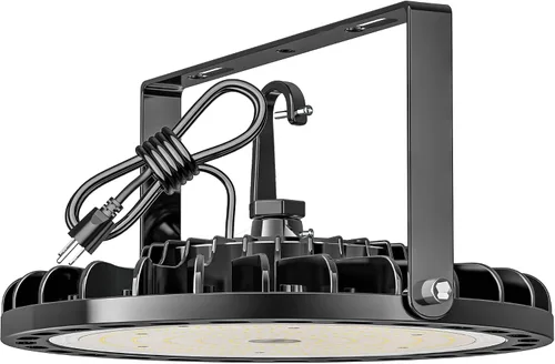 Luz LED de Bahía Alta de 150W, 22500 LM con Cable de 5 pies con Enchufe de EE.UU., 5000K Luz de Día, IP65 Impermeable, Luces LED UFO de Taller para