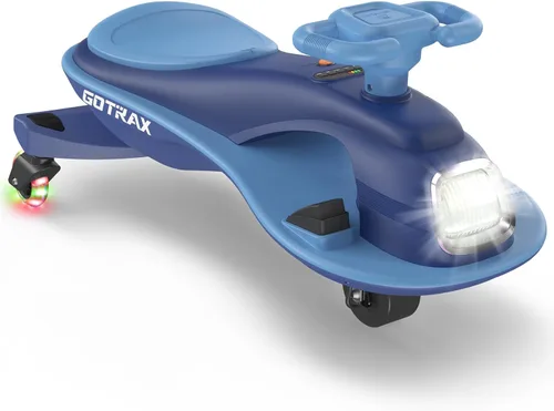 Gotrax WG1 Auto eléctrico oscilante para niños, batería grande de 12V hasta 120 minutos de tiempo de juego, altavoz de música y ruedas con luces