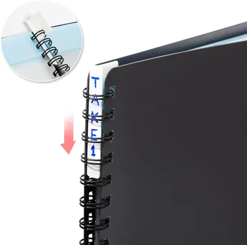 Miniatura 5 de Carpeta de partituras (1 paquete, negro) – 40 fundas para mostrar 80 páginas organizador de carpeta en espiral para soporte de música – Se adapta a