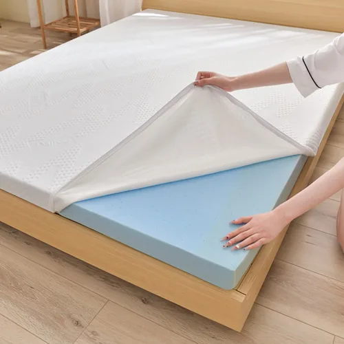 Miniatura 17 de Cubrecolchón de espuma viscoelástica de gel, protector de colchón refrescante, cubrecolchón de cama con infusión de gel con funda extraíble lavable
