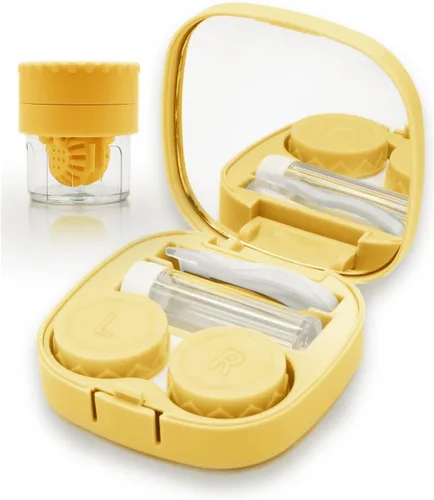 Miniatura 12 de Vastsoon Estuche para Lentes de Contacto, Lindo Kit de Aplicador de Lentes de Contacto de Tamaño de Viaje con Espejo, Herramienta Removedora