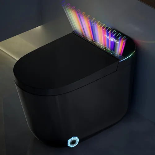 Miniatura 11 de WinZo Inodoro inteligente con bidé integrado, tapa de apertura y cierre automático con secadora, altura cómoda ADA, agua caliente instantánea, corte