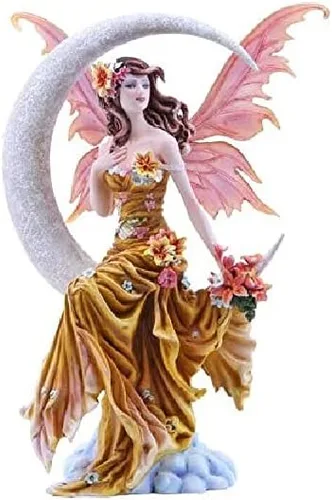 Miniatura 2 de Pacific Giftware Celestial Frost Moon Fairy - Figura coleccionable oficial de Nene Thomas, 12 pulgadas de alto Piedra