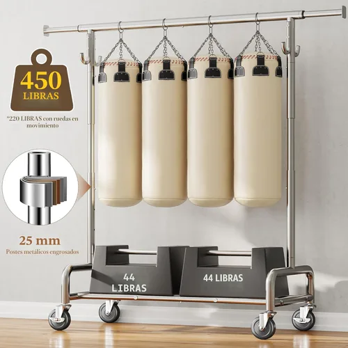 Miniatura 7 de Raybee Perchero resistente de 75 pulgadas extra ancho, 450 libras con 4 ganchos, ruedas bloqueables, perchero de metal para dormitorio, lavandería