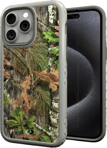Miniatura 96 de cellhelmet Mossy Oak Agua Yellowfin Funda de doble capa en gris diseñada para iPhone 13 Mini a prueba de golpes y caídas, duradera, como se ve
