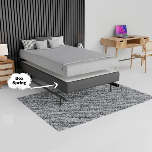 Miniatura 3 de Spring Coil Bobina, somier resistente de 4.5 pulgadas para soporte de colchón, base de madera natural duradera y fácil de montar, para Queen
