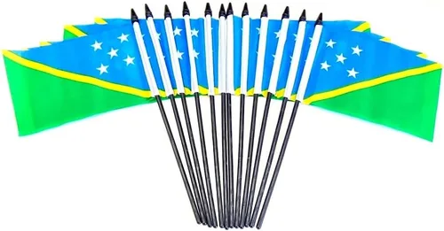 Miniatura 48 de World Flags Direct Banderas en miniatura de poliéster de Afganistán, paquete de 12, decoración de mesa de fiesta, desfiles, 4 x 6 pulgadas, verde